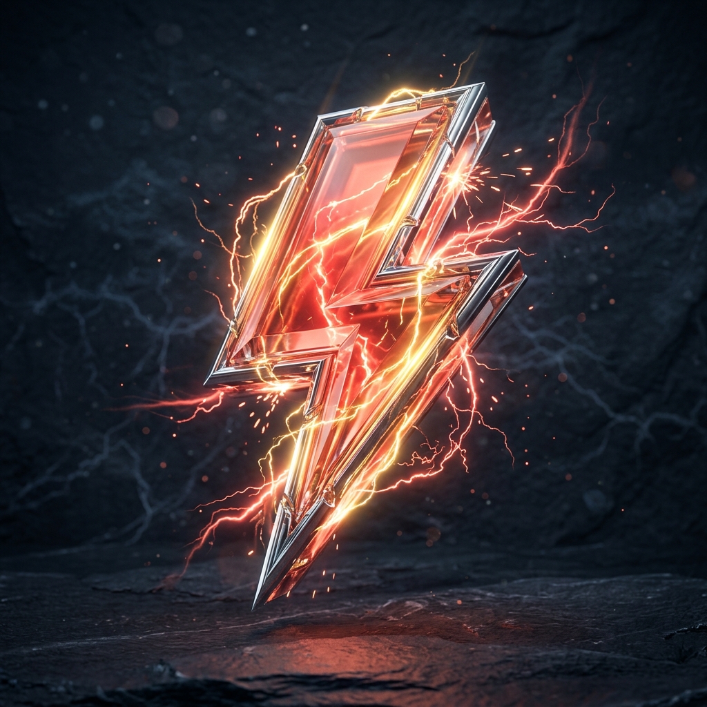 3D Lightning Icon